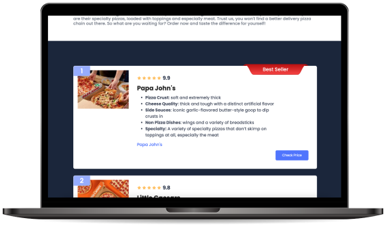 laptop with top10 page open